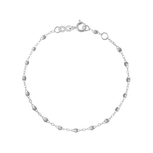 Gigi Clozeau - Bracelet argent Classique Gigi, or blanc, 18 cm