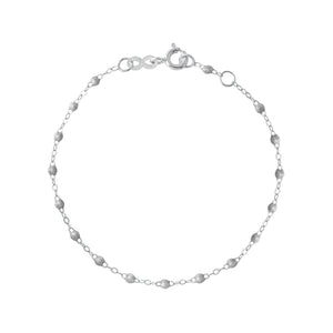 Gigi Clozeau - Bracelet argent Classique Gigi, or blanc, 17 cm