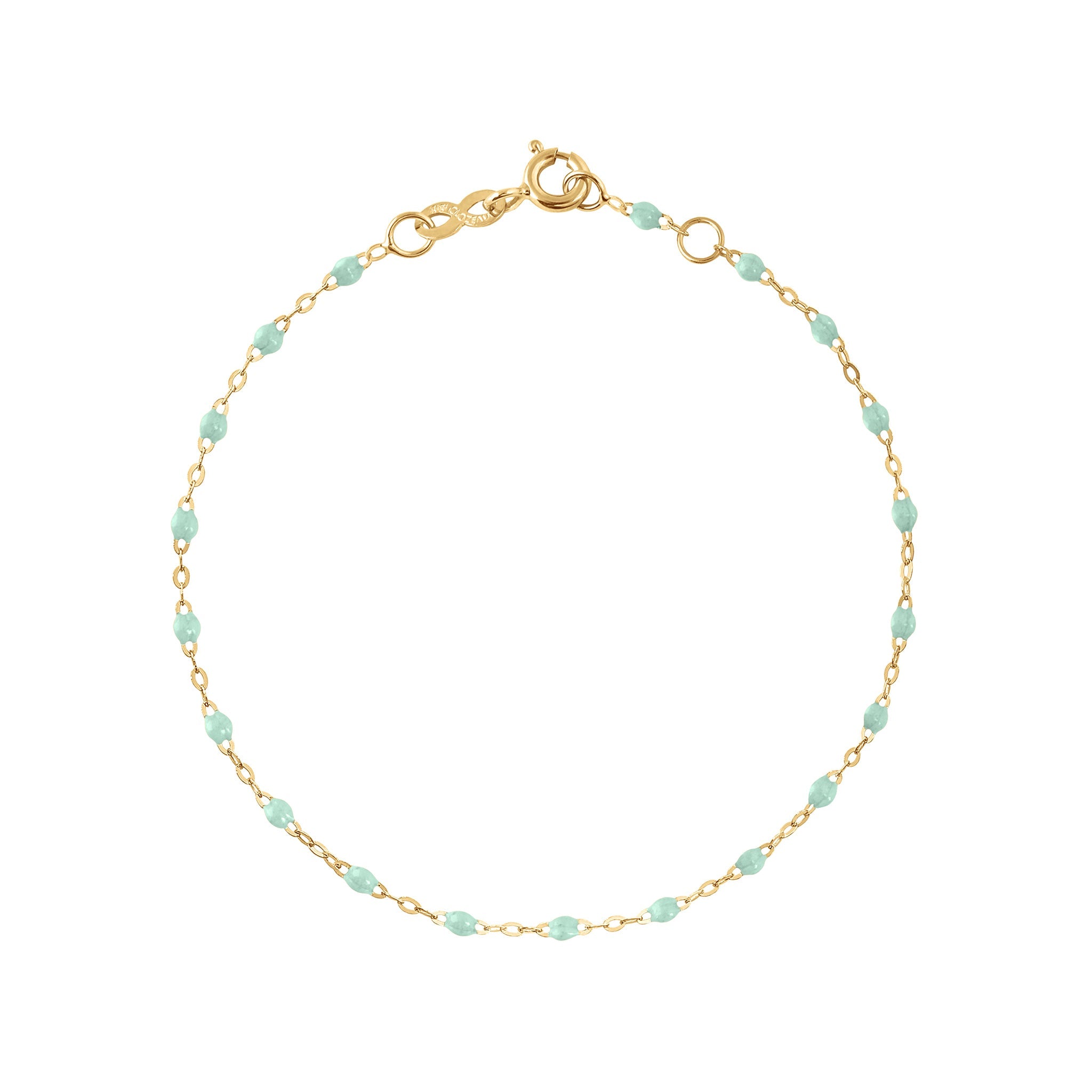 Gigi Clozeau - Bracelet bébé jade Classique Gigi, or jaune, 13 cm