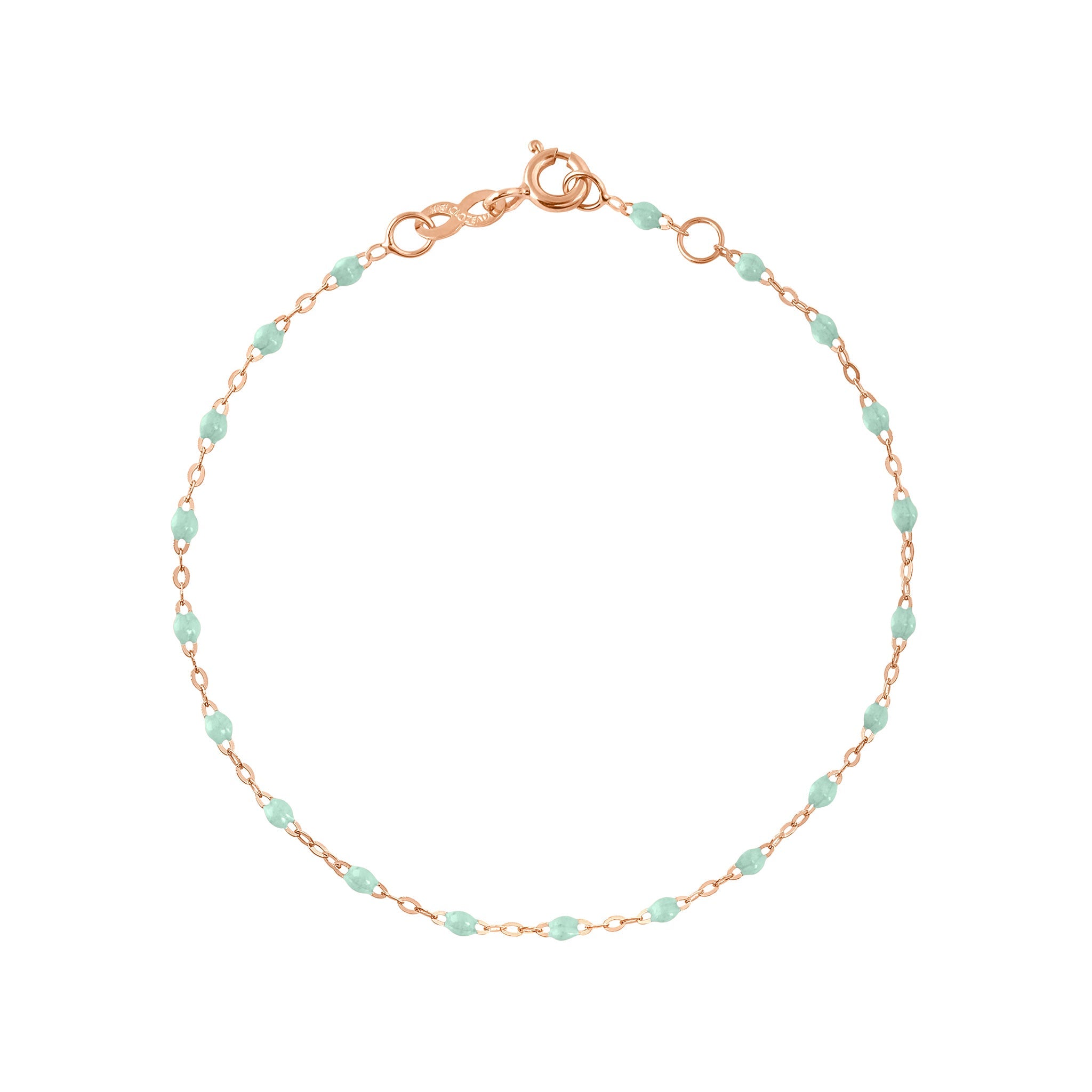 Gigi Clozeau - Bracelet bébé jade Classique Gigi, or rose, 13 cm