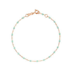 Gigi Clozeau - Bracelet bébé jade Classique Gigi, or rose, 13 cm