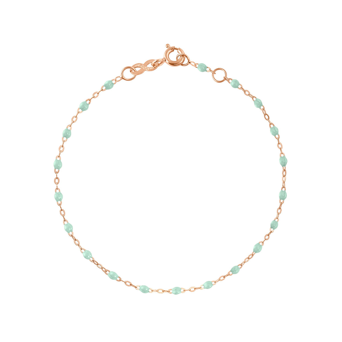 gigi clozeau Bracelet bébé jade Classique Gigi or rose 13 cm
