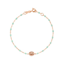 Gigi Clozeau - Bracelet bébé jade Madone or rose, 13 cm