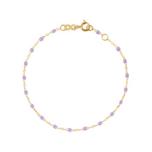 Gigi Clozeau - Bracelet bébé parme Classique Gigi, or jaune, 13 cm