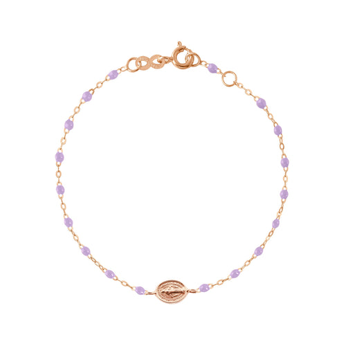 Gigi Clozeau - Bracelet bébé parme Madone or rose, 13 cm