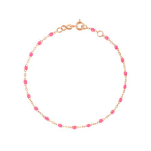 Gigi Clozeau - Bracelet bébé rose fluo Classique Gigi, or rose, 13 cm