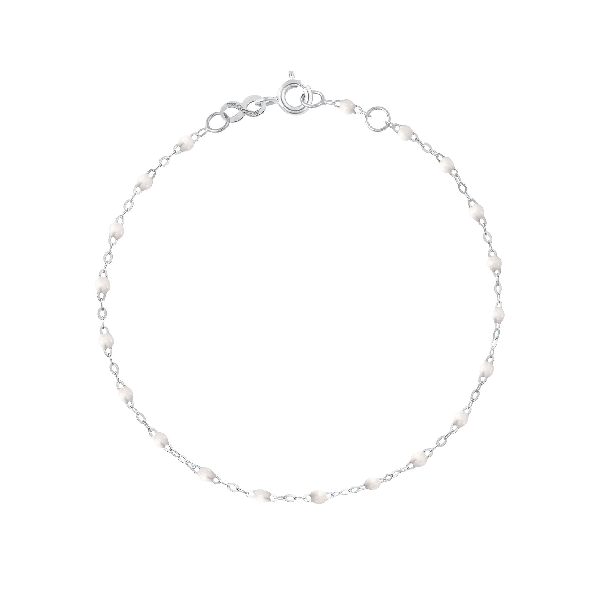 Gigi Clozeau - Bracelet blanc Classique Gigi, or blanc, 15 cm