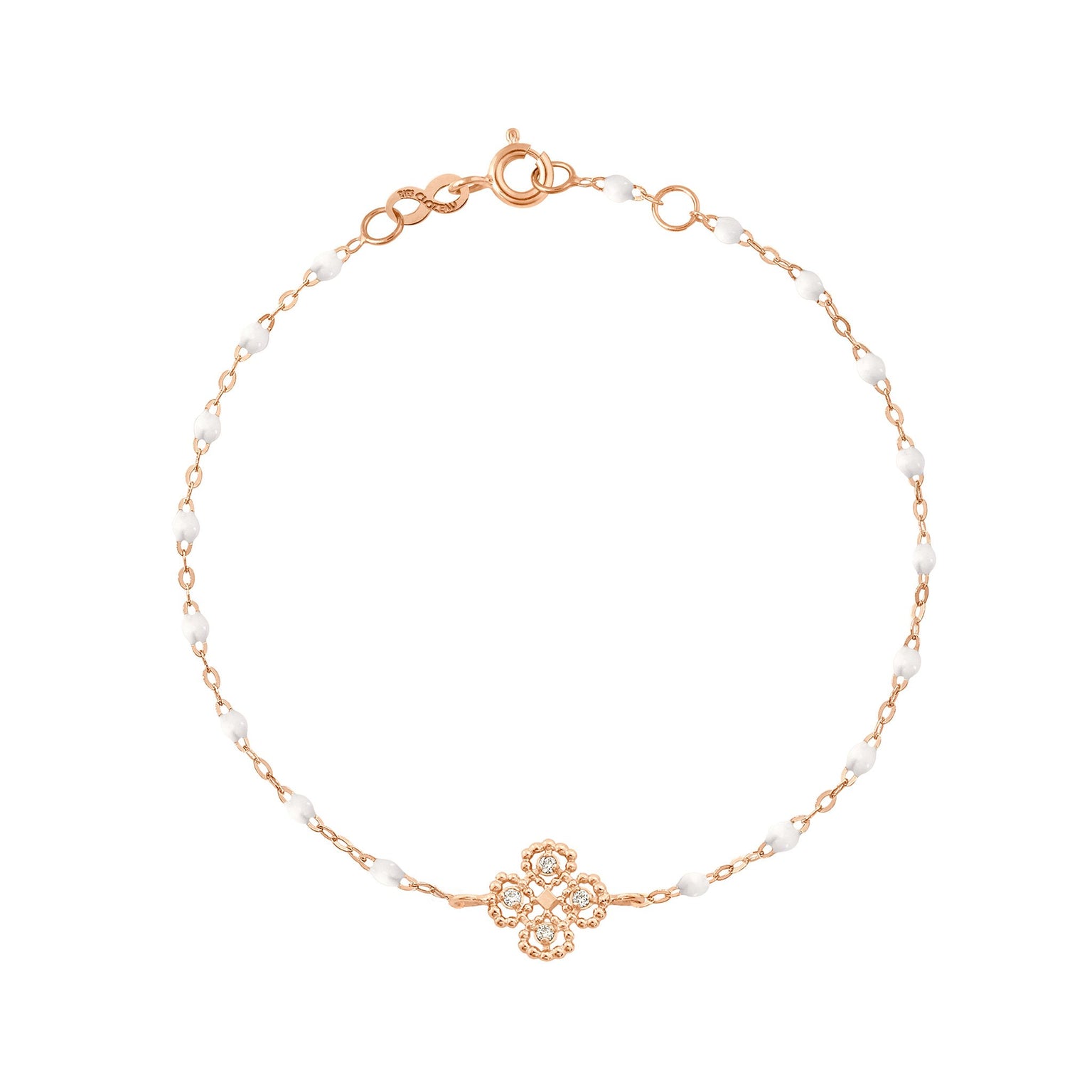 Lucky Clover Classic Gigi White diamond Bracelet, Rose Gold, 17 cm – Gigi  Clozeau - créateur de bijoux