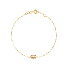 Gigi Clozeau - Bracelet blanc Madone or jaune, 17 cm