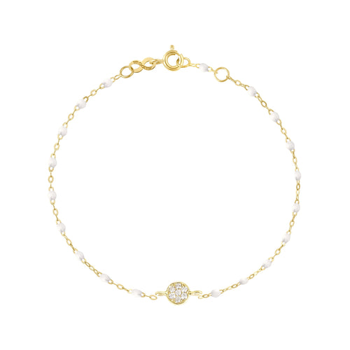 Gigi Clozeau - Bracelet blanc Puce diamants, or jaune, 17 cm