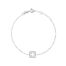 Gigi Clozeau - Bracelet blanc Trésor, diamants, or blanc, 17 cm