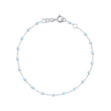 Gigi Clozeau - Bracelet bleu layette Classique Gigi, or blanc, 17 cm