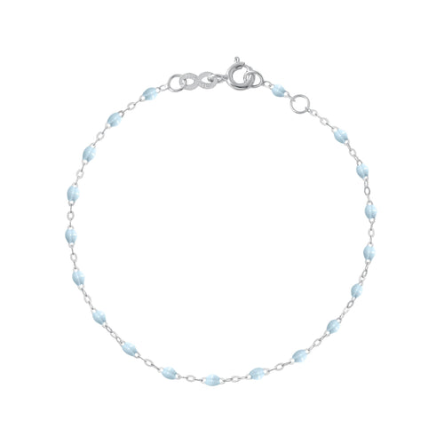 Gigi Clozeau - Bracelet bleu layette Classique Gigi, or blanc, 19 cm