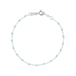 Gigi Clozeau - Bracelet bleu layette Classique Gigi, or blanc, 19 cm