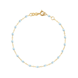 Gigi Clozeau - Bracelet bleu layette Classique Gigi, or jaune, 18 cm