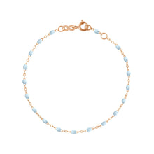 Gigi Clozeau - Bracelet bleu layette Classique Gigi, or rose, 15 cm