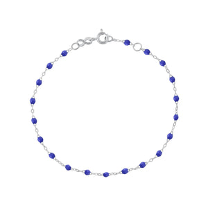 Gigi Clozeau - Bracelet bleuet Classique Gigi, or blanc, 17 cm