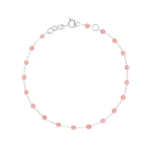 Gigi Clozeau - Bracelet blush Classique Gigi, or blanc, 17 cm