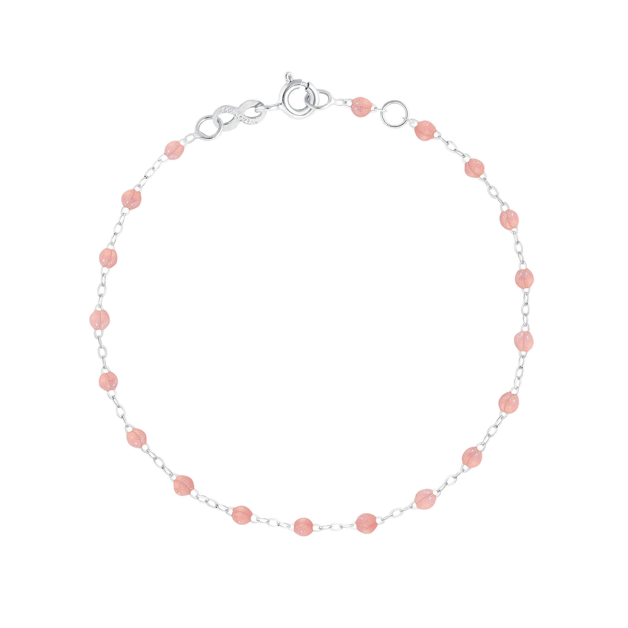 Gigi Clozeau - Bracelet blush Classique Gigi, or blanc, 19 cm