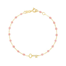 Gigi Clozeau - Bracelet blush Clé diamants, or jaune, 17 cm