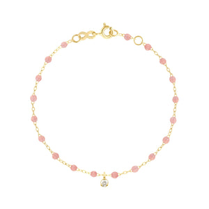 Gigi Clozeau - Bracelet blush Gigi Suprême, or jaune, 1 diamant, 17 cm