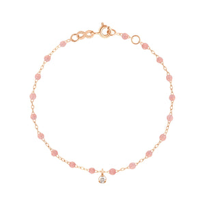 Gigi Clozeau - Bracelet blush Gigi Suprême, or rose, 1 diamant, 17 cm