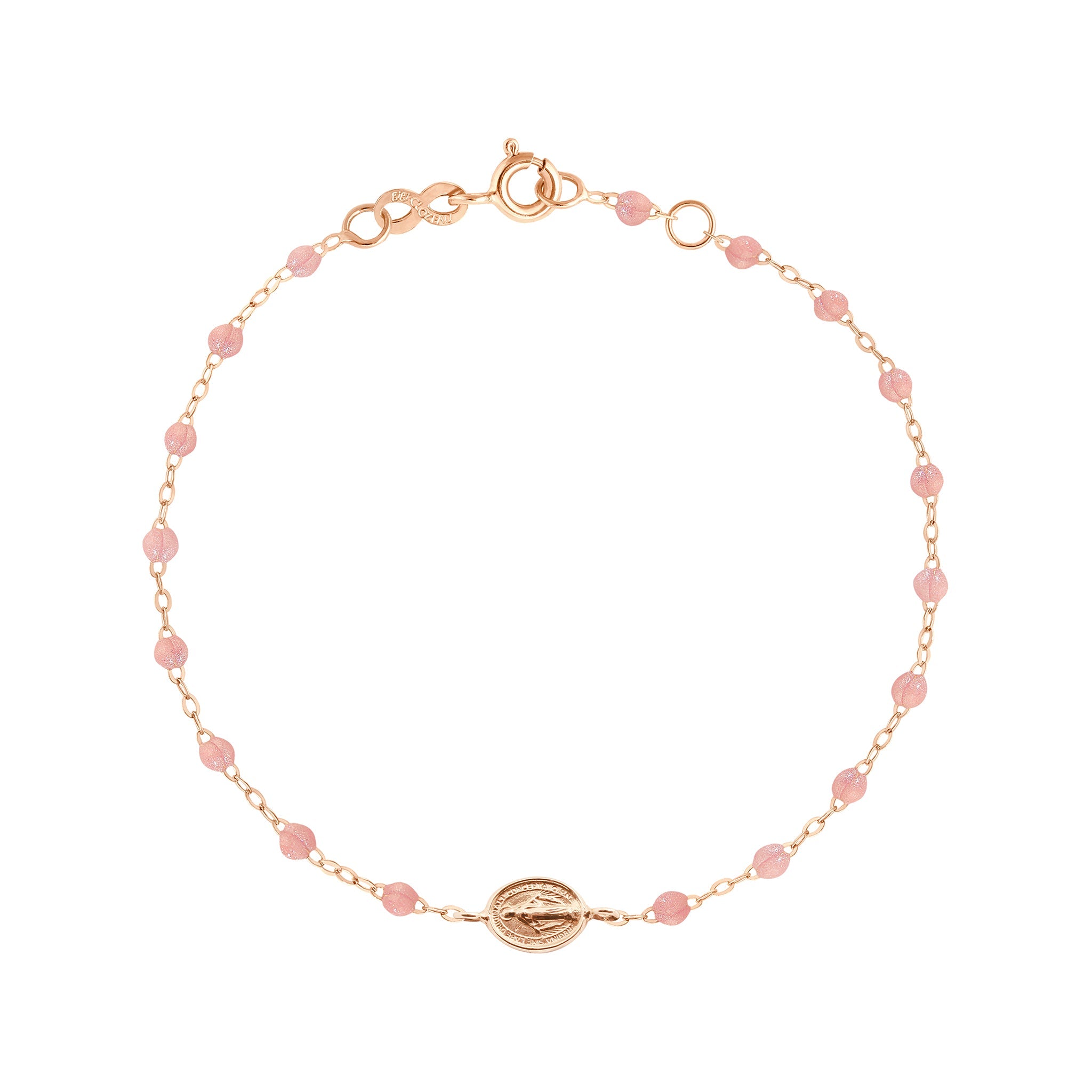 Gigi Clozeau - Bracelet blush Madone or rose, 17 cm