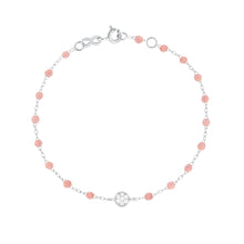 Gigi Clozeau - Bracelet blush Puce diamants, or blanc, 17 cm
