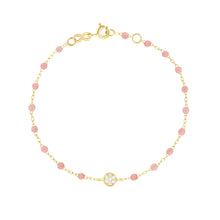 Gigi Clozeau - Bracelet blush Puce diamants, or jaune, 17 cm