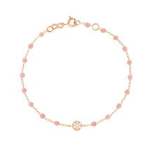 Gigi Clozeau - Bracelet blush Puce diamants, or rose, 17 cm