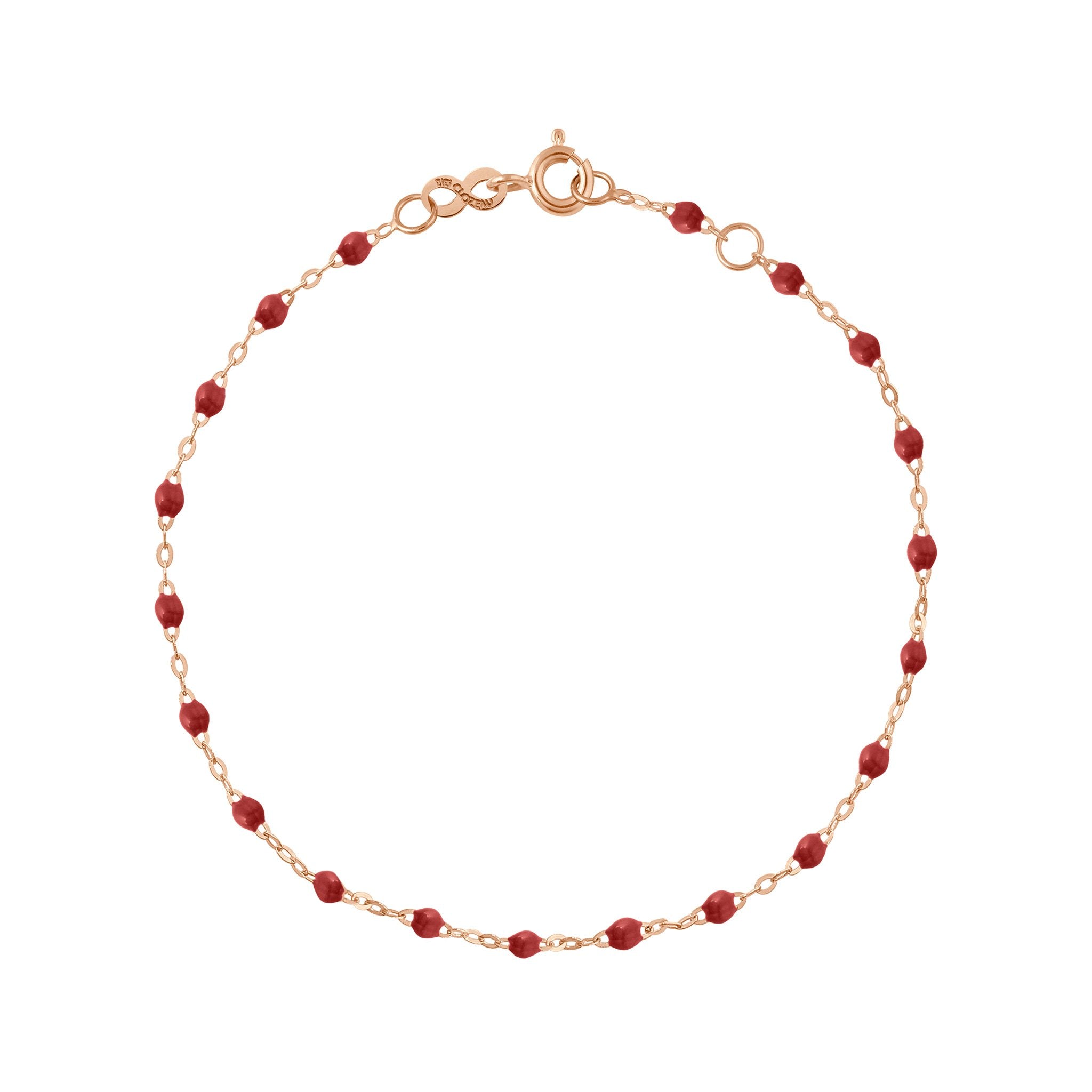 Gigi Clozeau - Bracelet bordeaux Classique Gigi, or rose, 15 cm