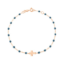 Gigi Clozeau - Bracelet céleste Croix, or rose, 17cm