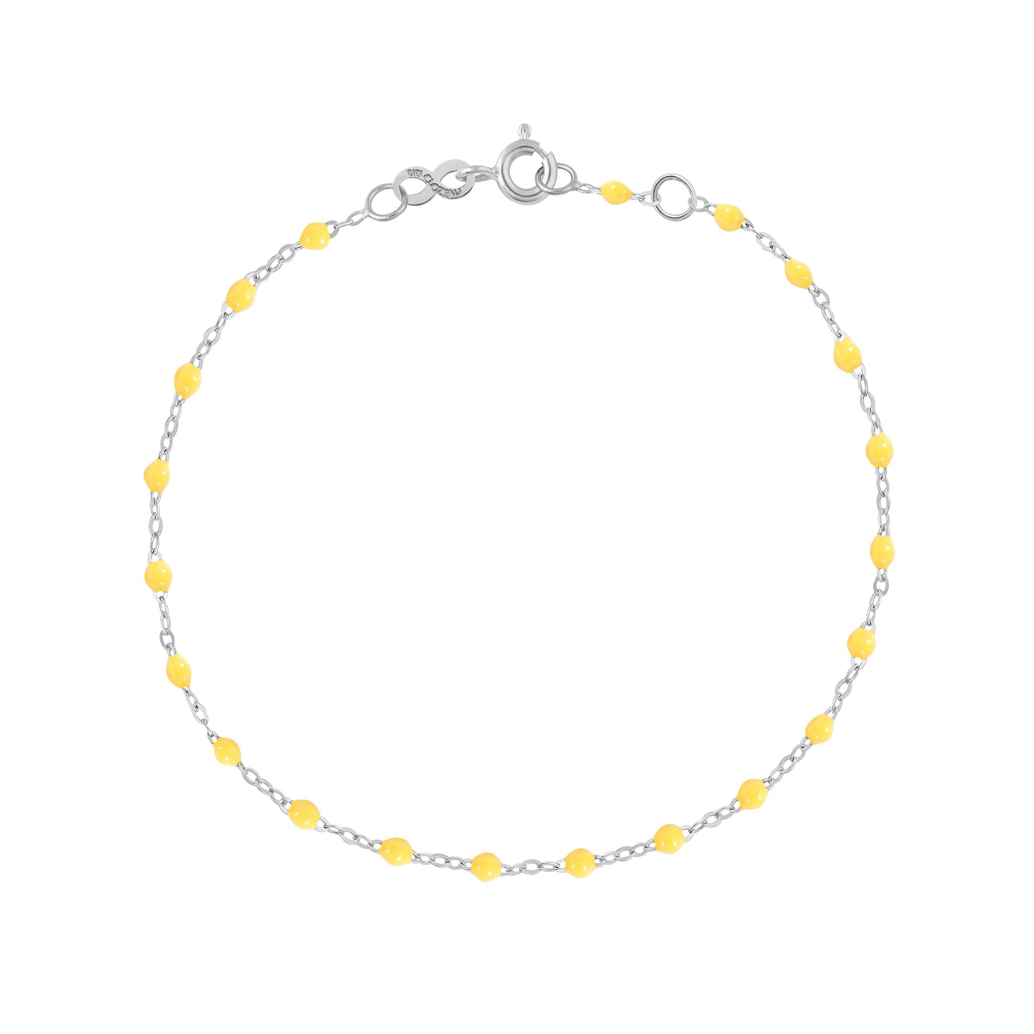 Gigi Clozeau - Bracelet citron Classique Gigi, or blanc, 18 cm