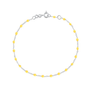 Gigi Clozeau - Bracelet citron Classique Gigi, or blanc, 18 cm