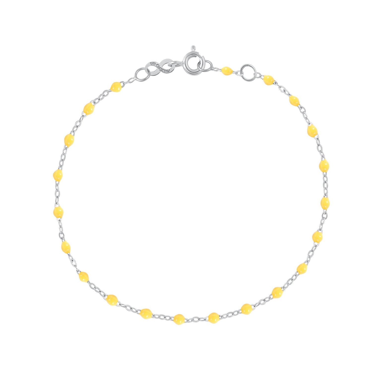 Gigi Clozeau - Bracelet citron Classique Gigi, or blanc, 19 cm