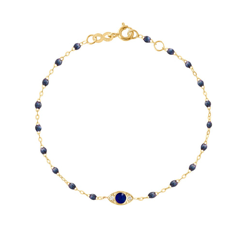 Gigi Clozeau - Bracelet Classique Gigi Eye nuit, or jaune, diamants, 17 cm