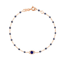 Gigi Clozeau - Bracelet Classique Gigi Eye nuit, or rose, diamants, 17 cm