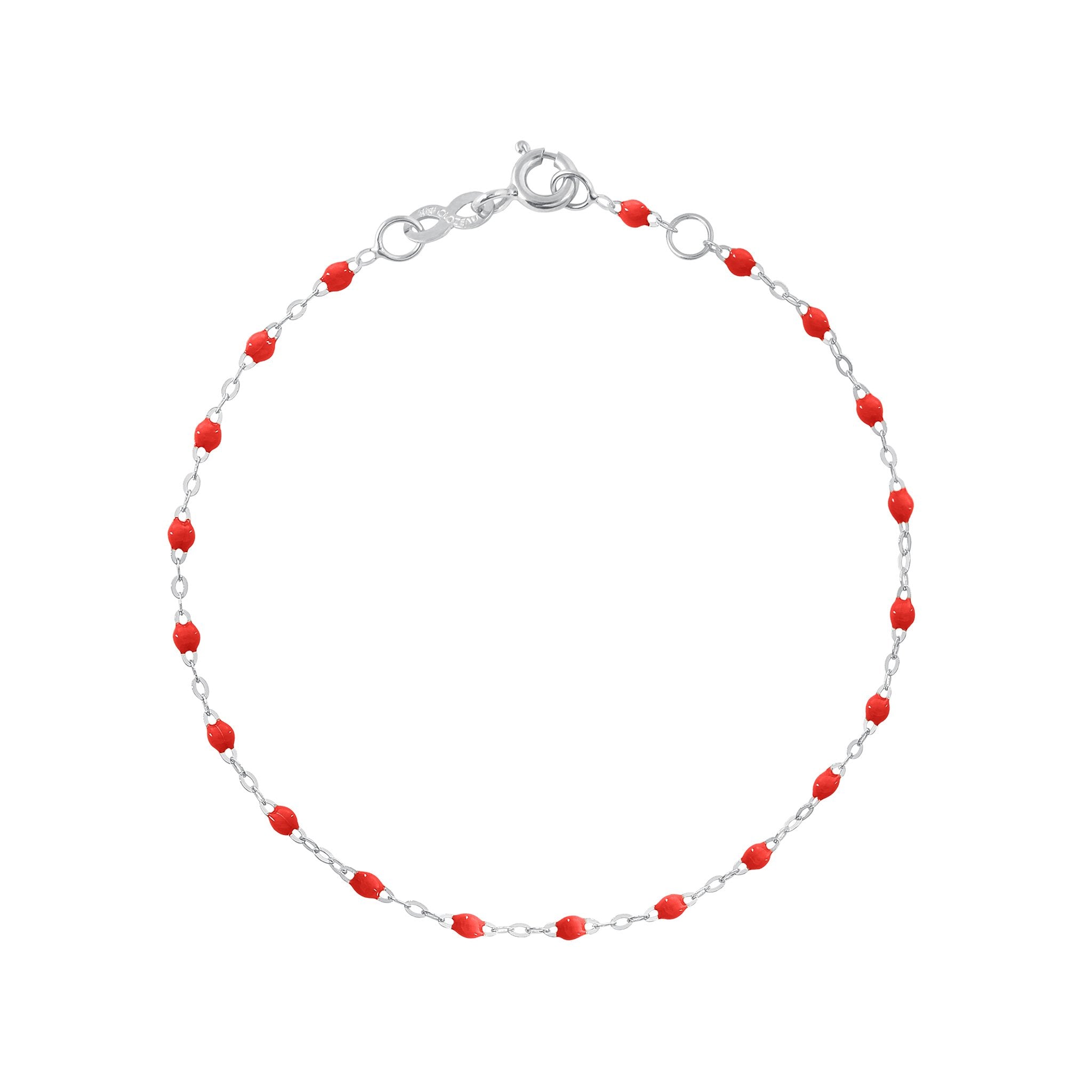 Gigi Clozeau - Bracelet coquelicot Classique Gigi, or blanc, 19 cm