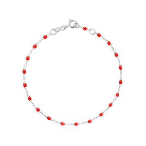 Gigi Clozeau - Bracelet coquelicot Classique Gigi, or blanc, 19 cm