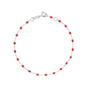 Gigi Clozeau - Bracelet coquelicot Classique Gigi, or blanc, 18 cm