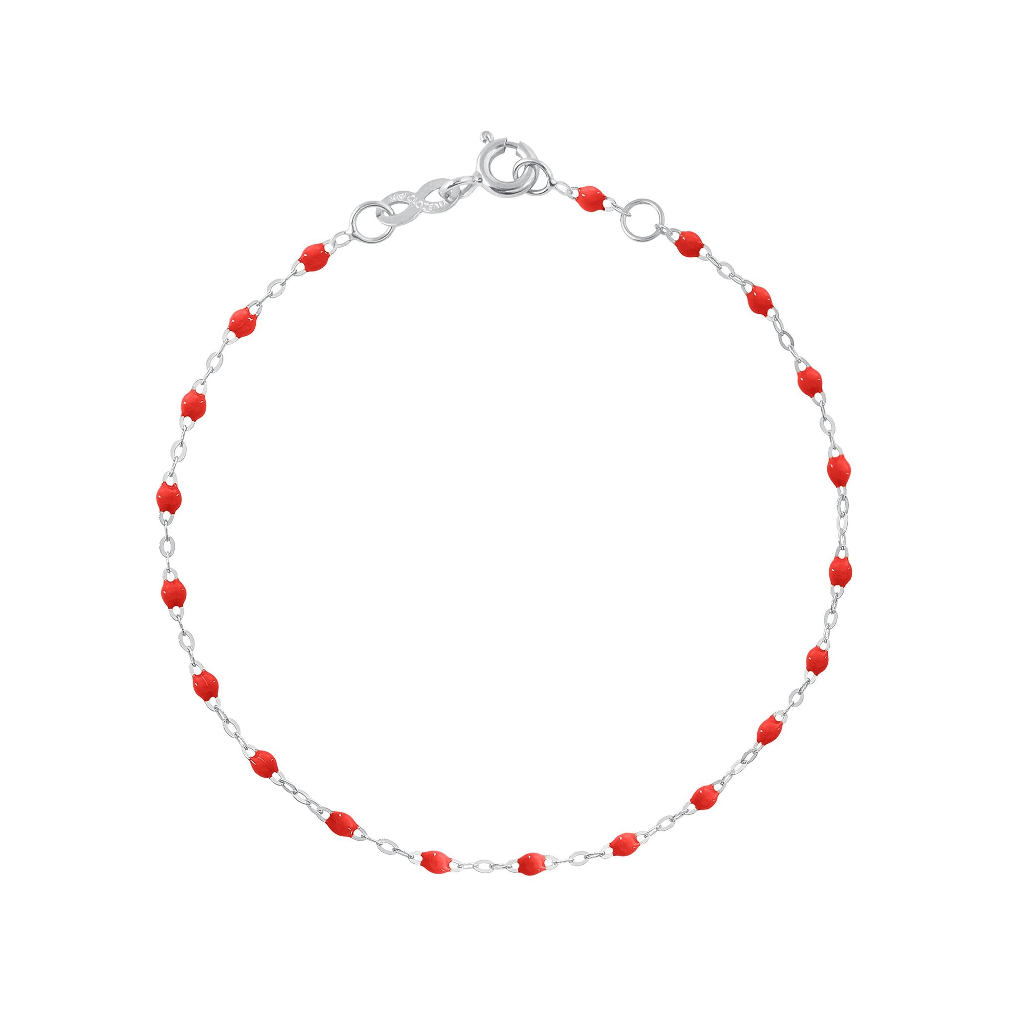 Gigi Clozeau - Bracelet coquelicot Classique Gigi, or blanc, 15 cm