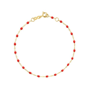 Gigi Clozeau - Bracelet coquelicot Classique Gigi, or jaune, 15 cm