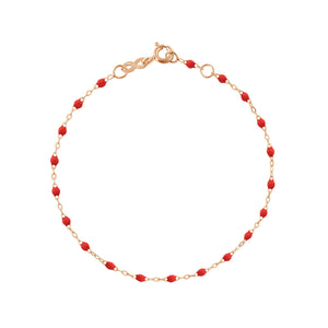 Gigi Clozeau - Bracelet coquelicot Classique Gigi, or rose, 15 cm