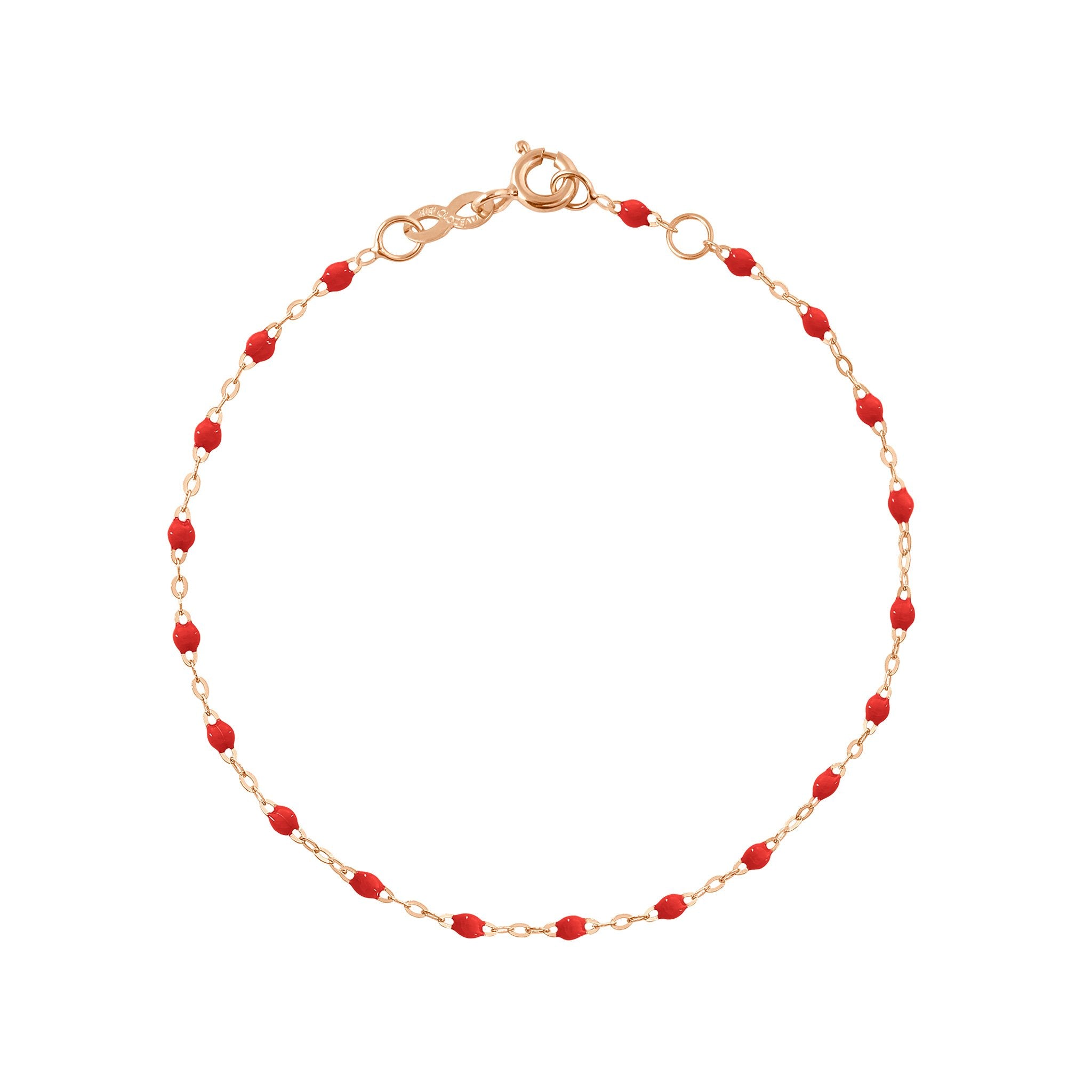 Gigi Clozeau - Bracelet coquelicot Classique Gigi, or rose, 18 cm