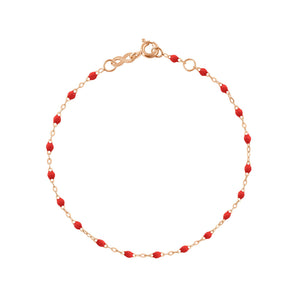 Gigi Clozeau - Bracelet coquelicot Classique Gigi, or rose, 18 cm