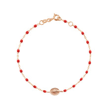 Gigi Clozeau - Bracelet coquelicot Madone or rose, 17 cm