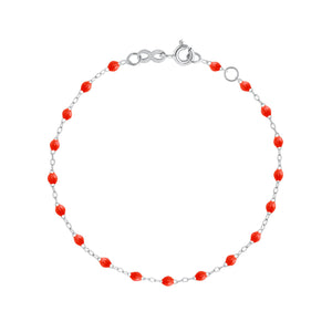 Gigi Clozeau - Bracelet corail Classique Gigi, or blanc, 17 cm