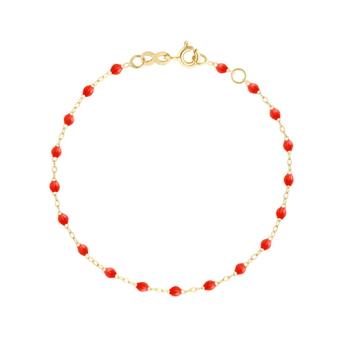 Gigi Clozeau - Bracelet corail Classique Gigi, or jaune, 15 cm