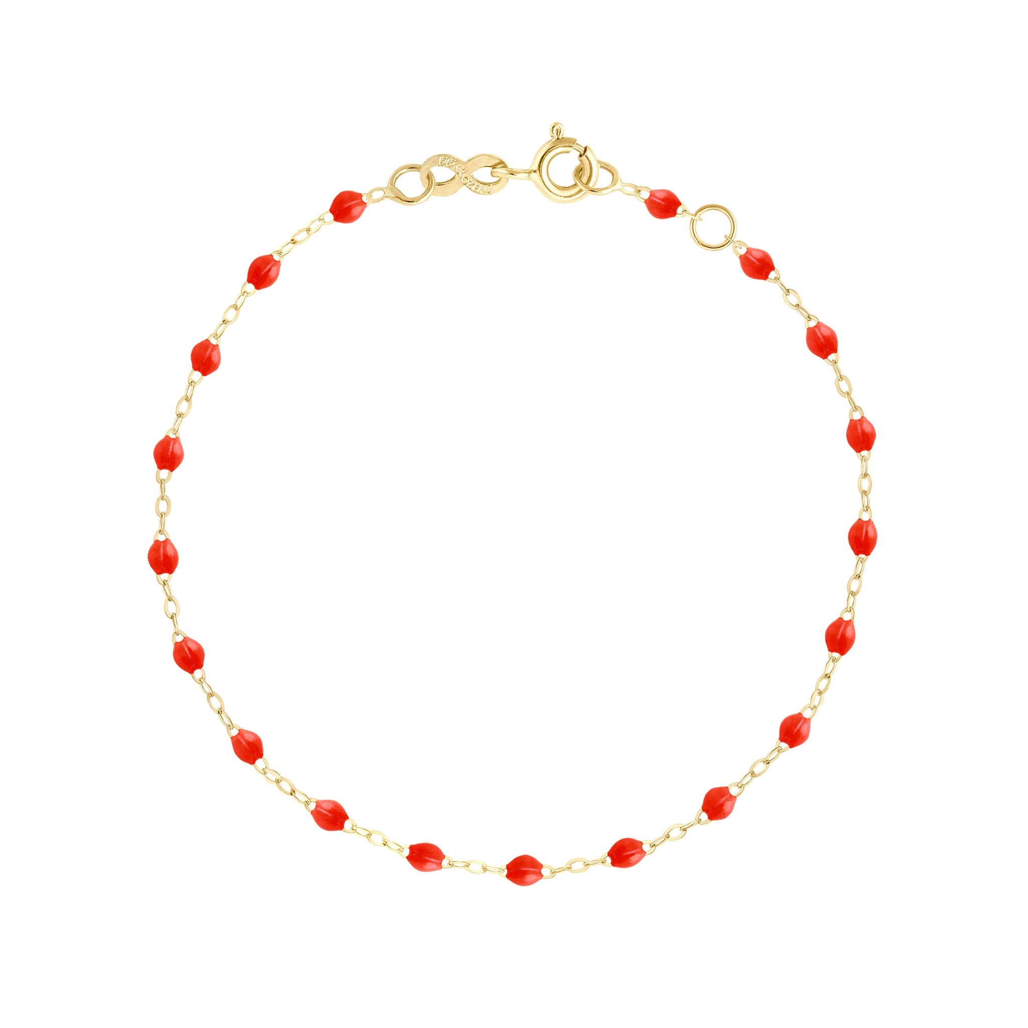 Gigi Clozeau - Bracelet corail Classique Gigi, or jaune, 17 cm