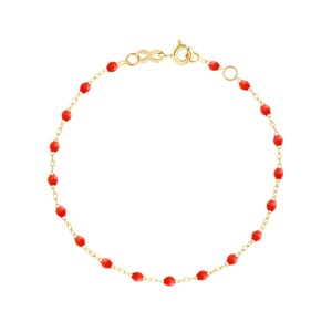 Gigi Clozeau - Bracelet corail Classique Gigi, or jaune, 18 cm